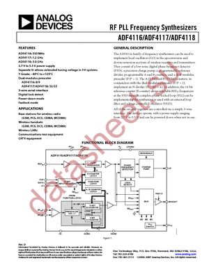 ADF4116BRU-REEL datasheet  